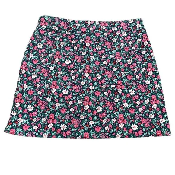 Croft & Barrow Women Pink Floral Skorts Skirt Size 8 - Colorful Spring / Summer - Picture 2 of 10